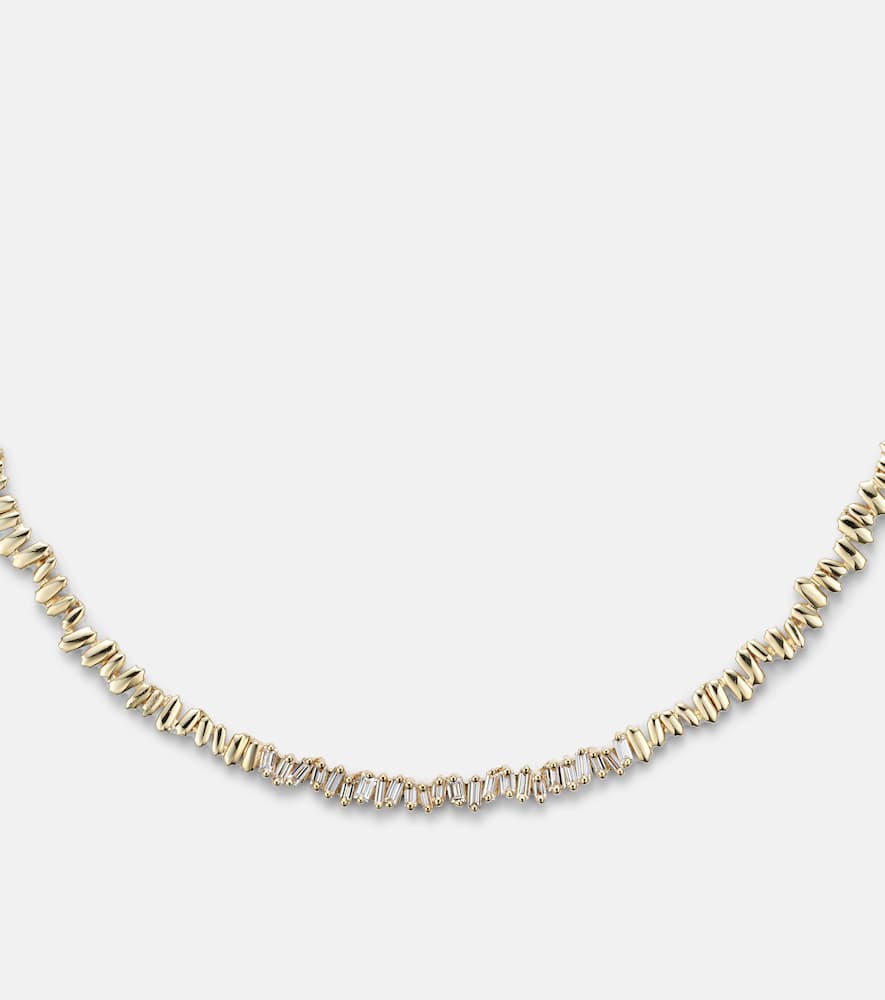 Suzanne Kalan 18kt Gold Tennis Necklace With Diamonds In Gold