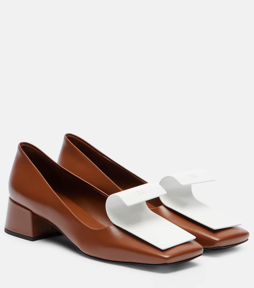 Prada Scarpe Con Tacco In Pelle Bicolor  Donna In Multi