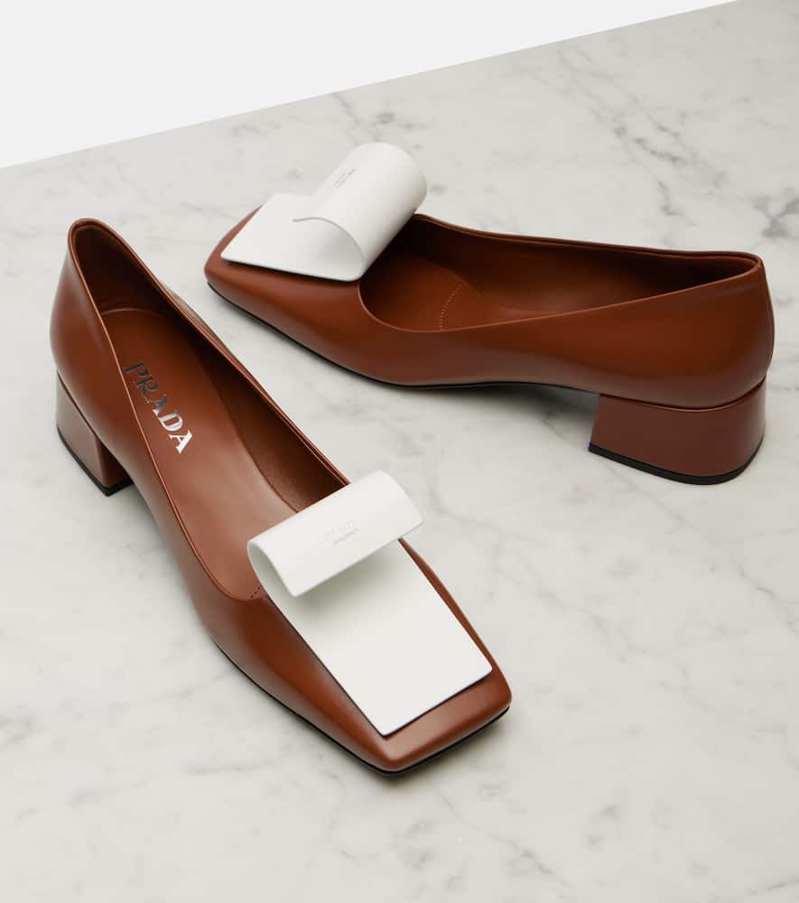 Prada Scarpe Con Tacco In Pelle Bicolor  Donna In Multi