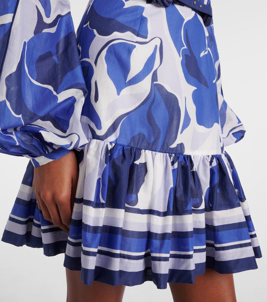 Rebecca Vallance Paros Floral Cotton Minidress In Multi