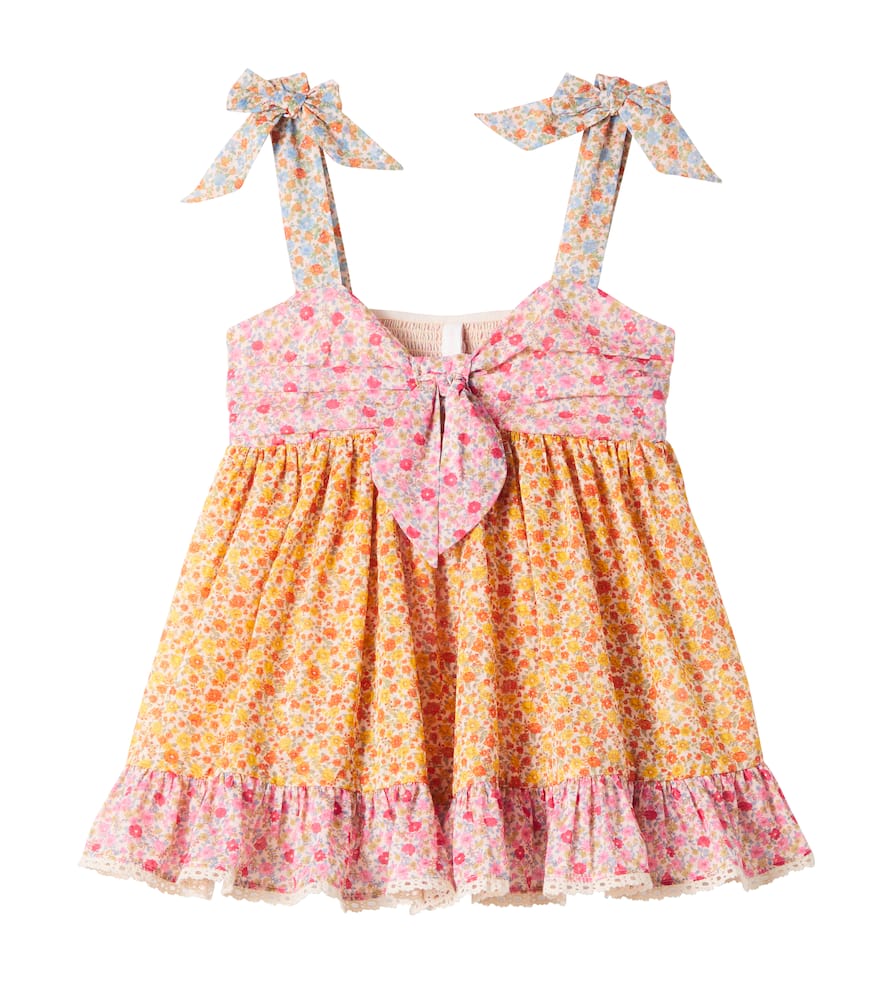 Zimmermann Cotton Lucky Kids Frill Tie Top In Multicoloured