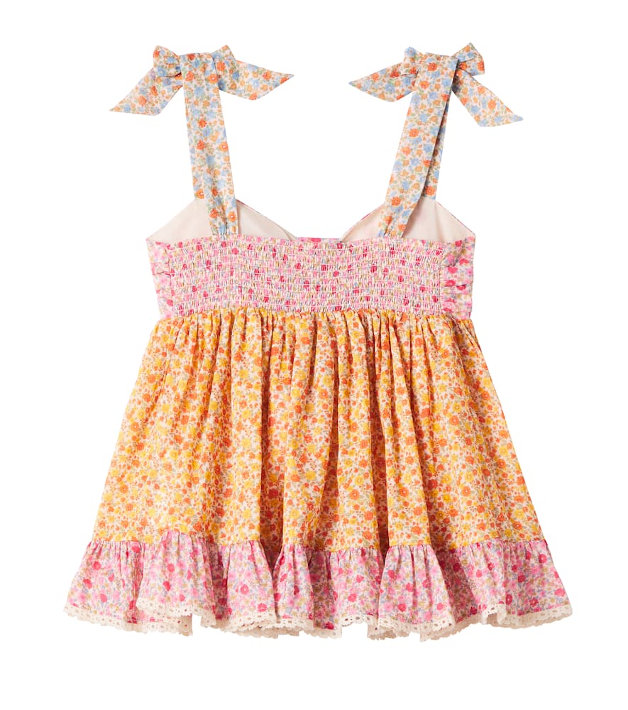 Zimmermann Cotton Lucky Kids Frill Tie Top In Multicoloured