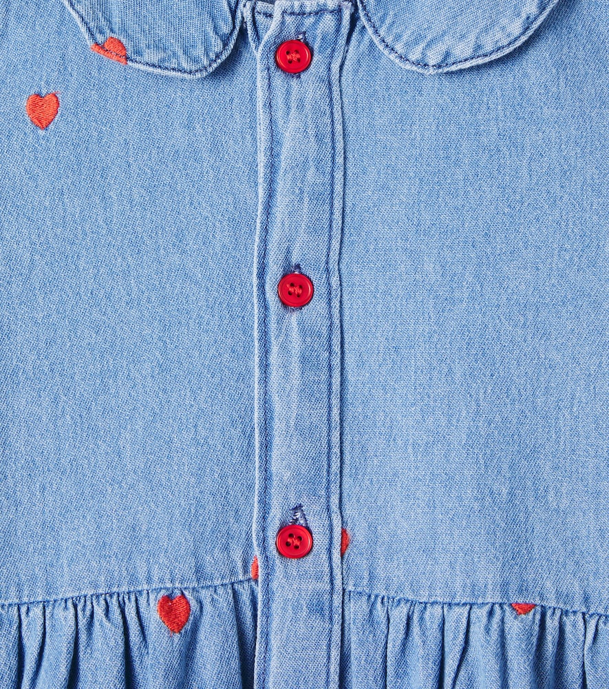  Mini Rodini Mini Rodini Embroidered Denim Shirt Dress 