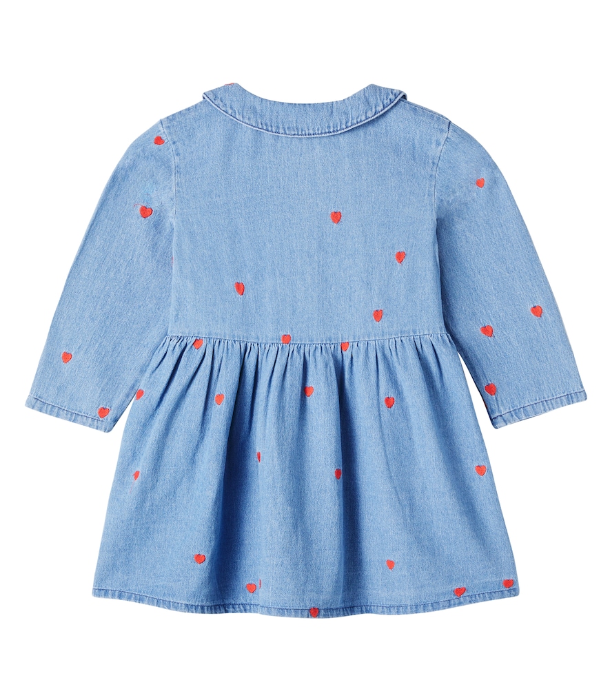  Mini Rodini Mini Rodini Embroidered Denim Shirt Dress 