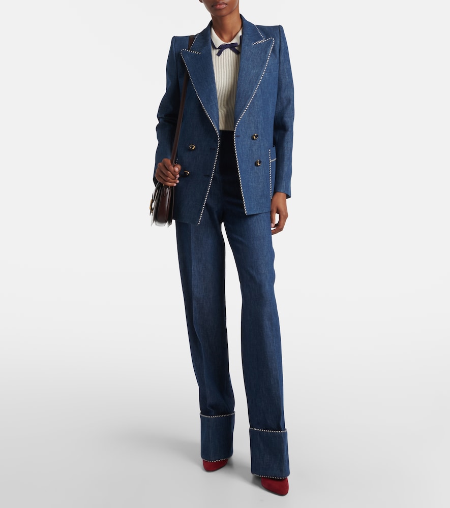  Valentino Valentino Gerade Hose Aus Chambray 