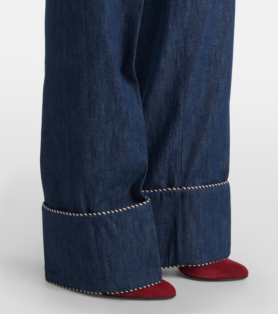  Valentino Valentino Gerade Hose Aus Chambray 