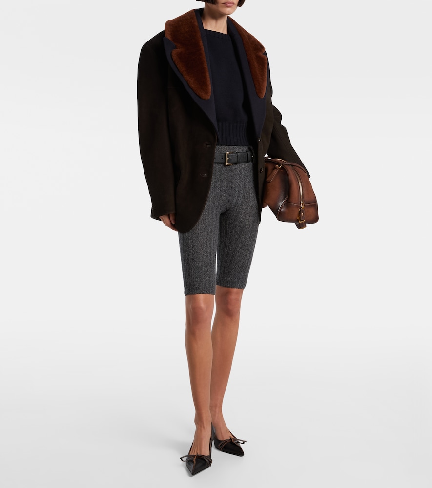 Prada Knitted wool and cashmere shorts
