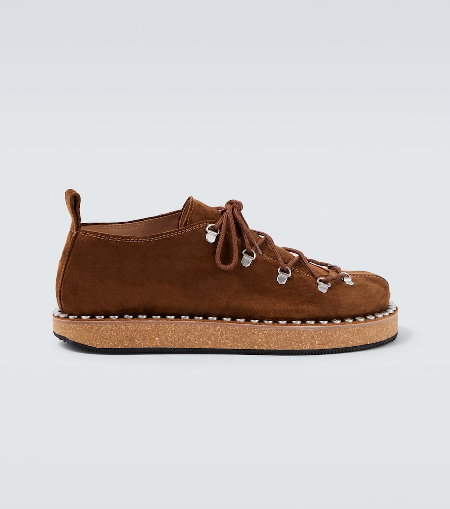 Loewe Mens Brown Rivet Suede Hiking Shoes Eur 44 / 10 Uk In Brown