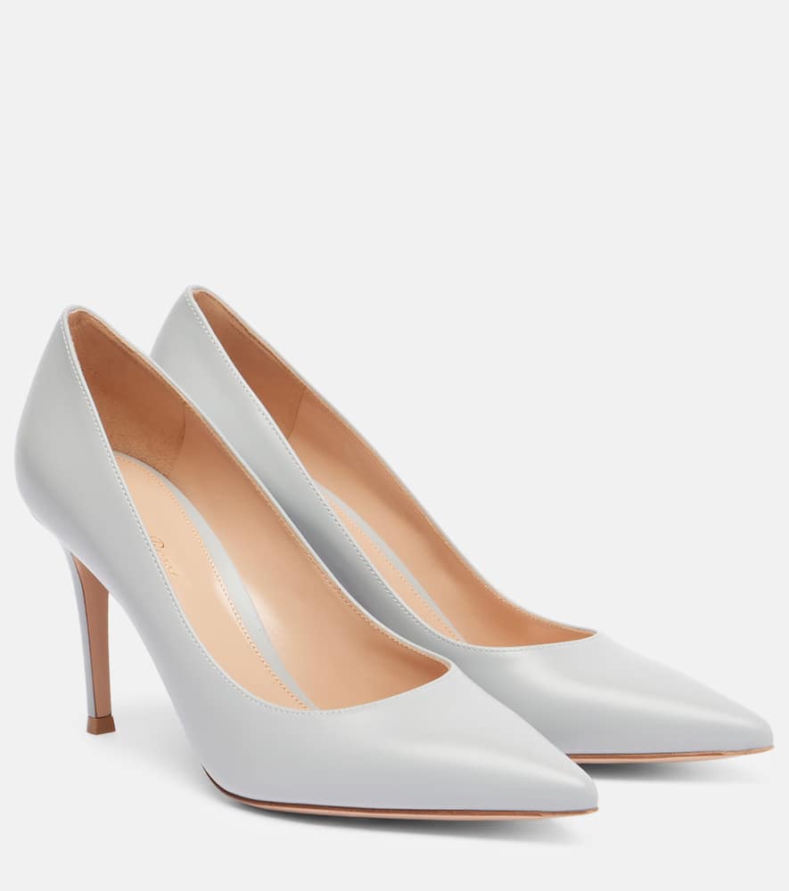 Gianvito Rossi Woman Pumps Light Grey Size 6 Leather