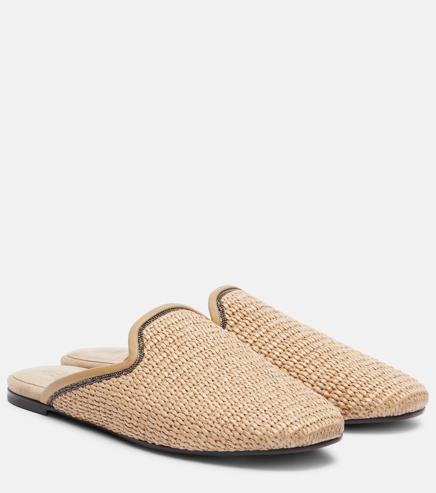 Monili raffia mules
