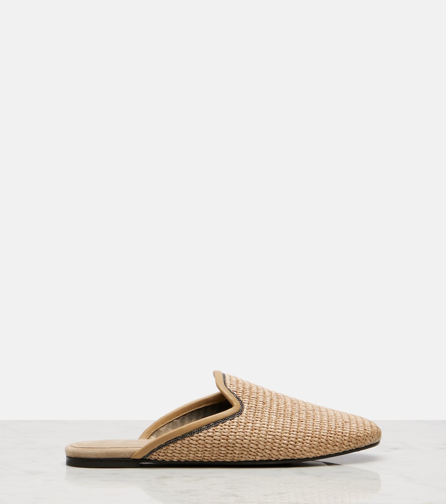 Monili Raffia Mules