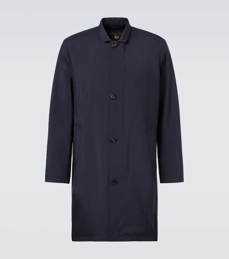 Windmate suede-trimmed coat