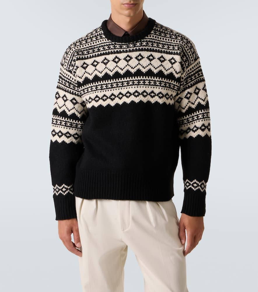 Ralph Lauren Intarsia Cashmere Sweater In Multi