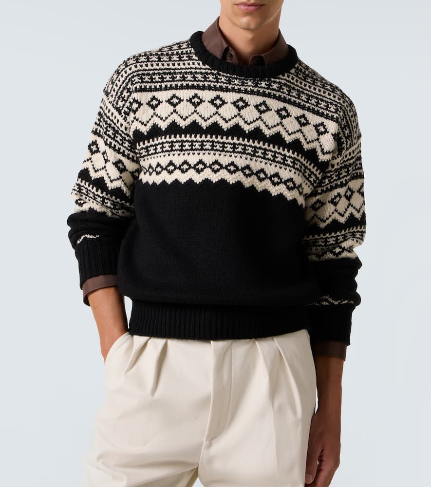 Ralph Lauren Intarsia Cashmere Sweater In Multi