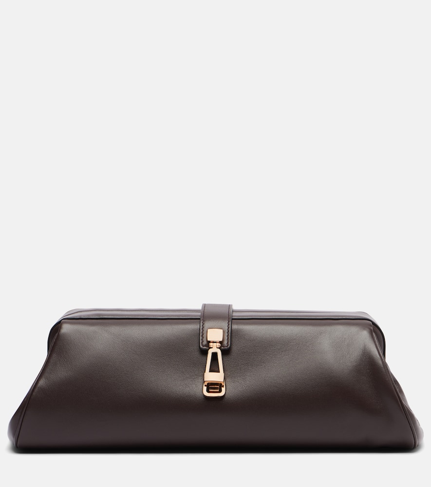 Gabriela Hearst Small Leather Shoulder Bag In Burgundy