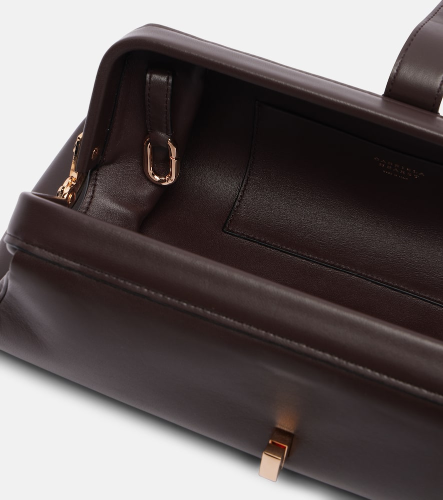 Gabriela Hearst Small Leather Shoulder Bag In Burgundy