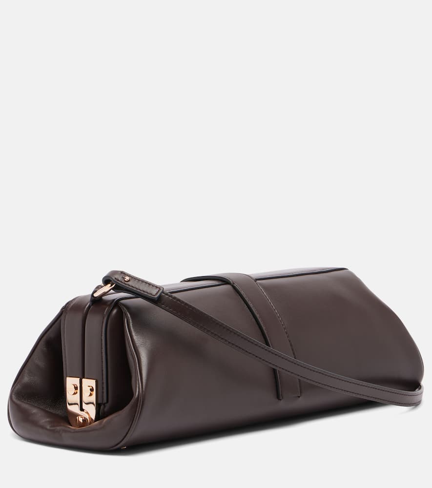 Gabriela Hearst Small Leather Shoulder Bag In Burgundy