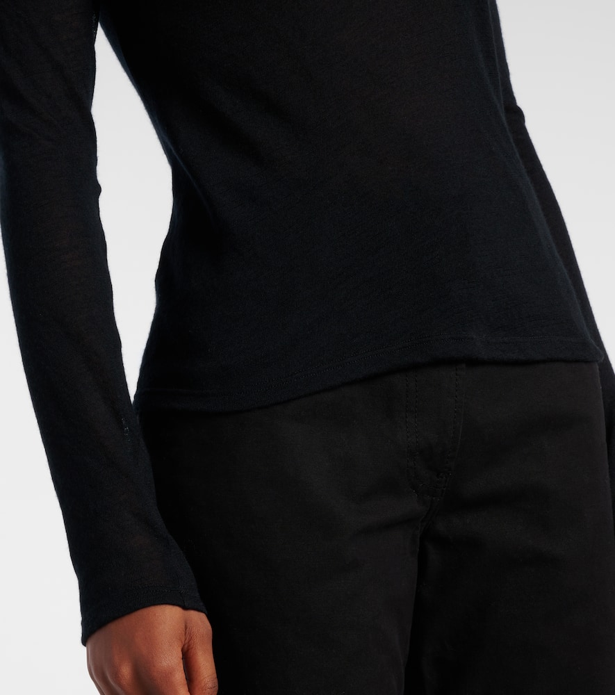 The Row Iverness Knitted Cashmere Top In Black