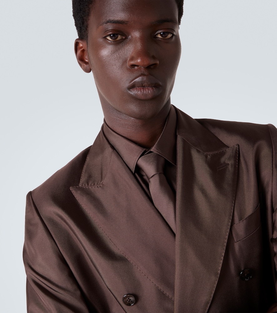  Dolce&gabbana Dolce&gabbana Double-breasted Silk Twill Blazer 