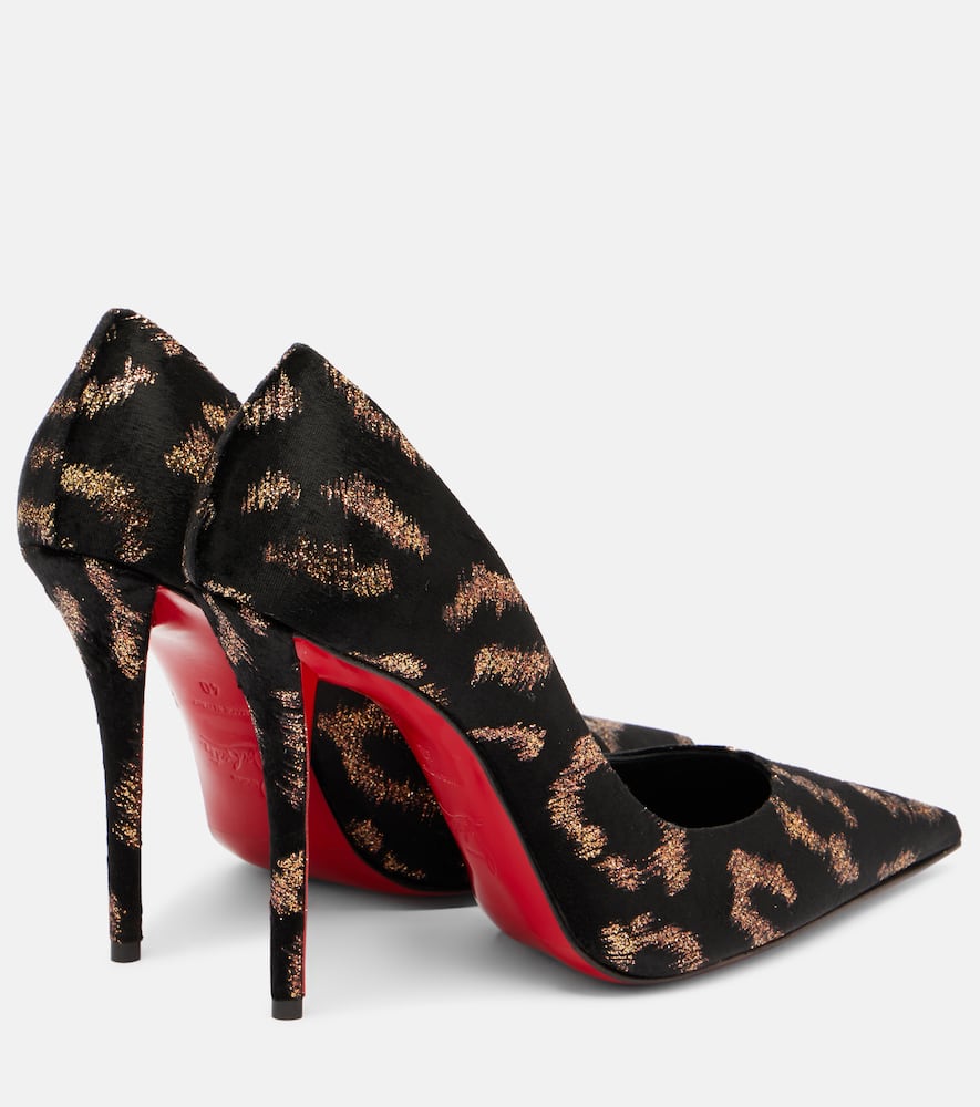 Christian Louboutin Miss Z Leopard-print Velvet Pumps In Black