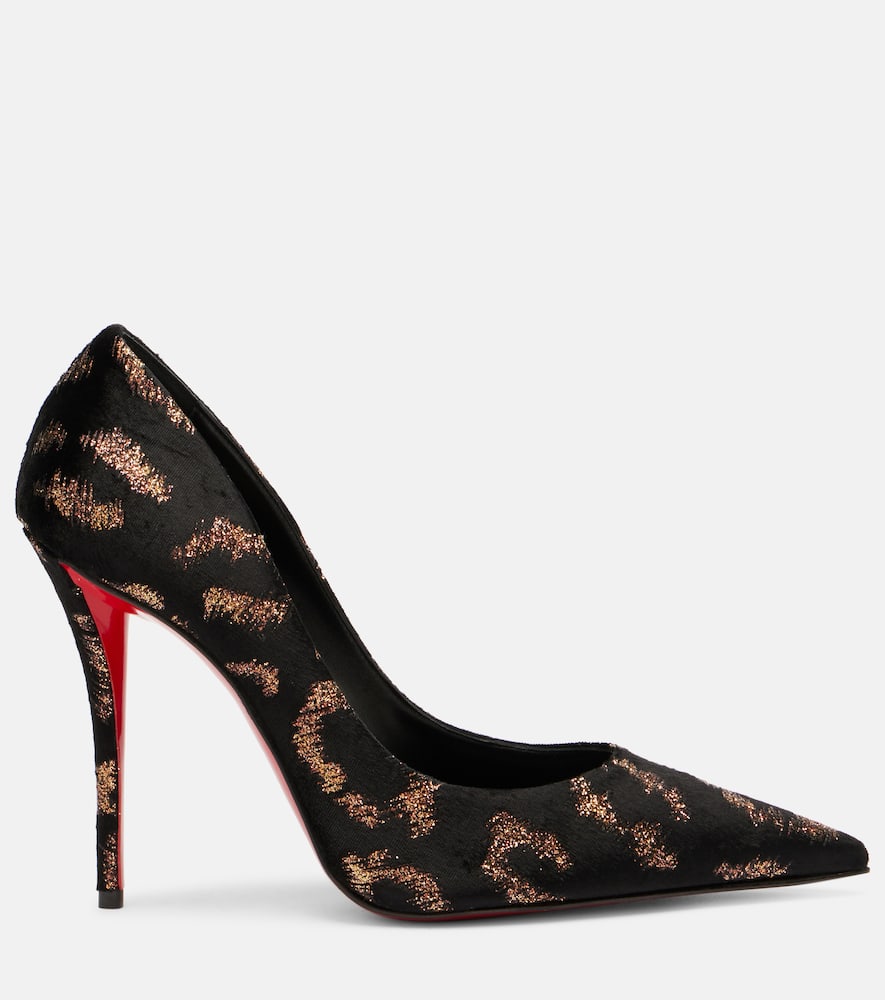 Christian Louboutin Miss Z Leopard-print Velvet Pumps In Black