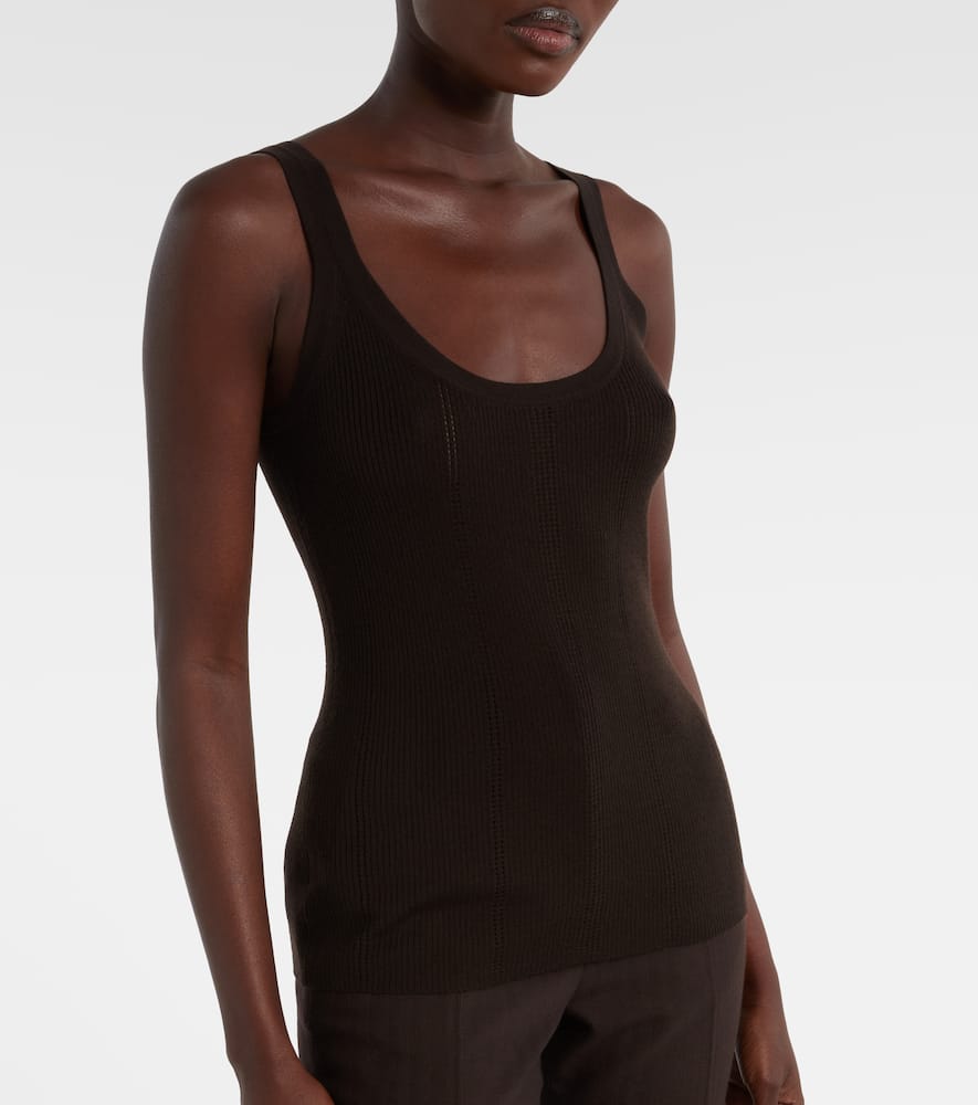 Gabriela Hearst Pointelle Wool Tank Top In Brown