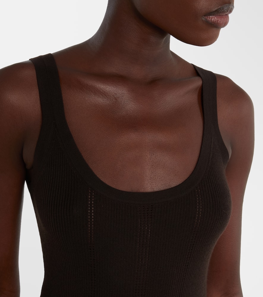 Gabriela Hearst Pointelle Wool Tank Top In Brown