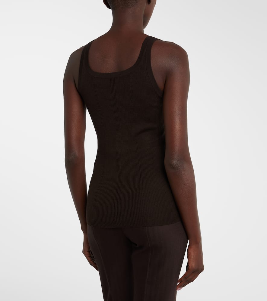 Gabriela Hearst Pointelle Wool Tank Top In Brown
