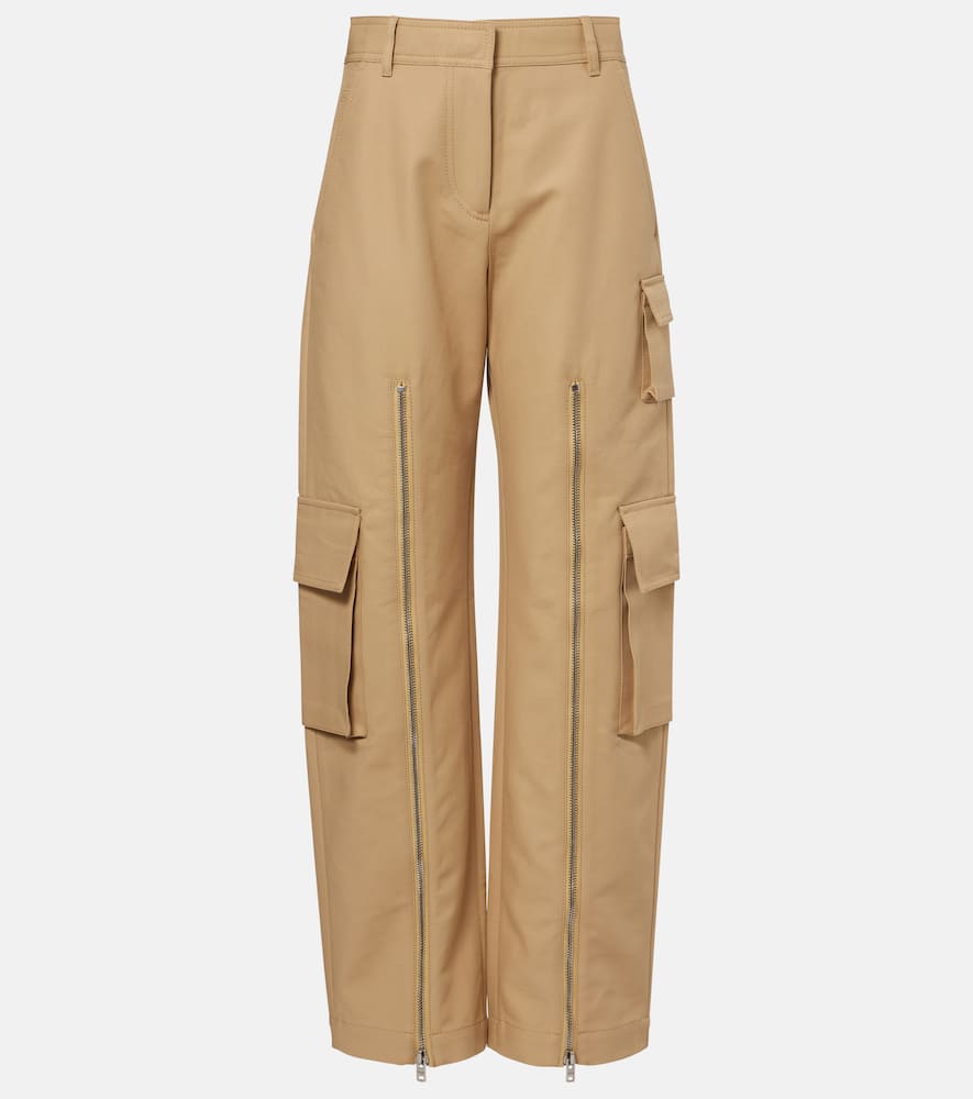 Acne Studios Layered Mid-rise Cotton Satin Pants In Brown