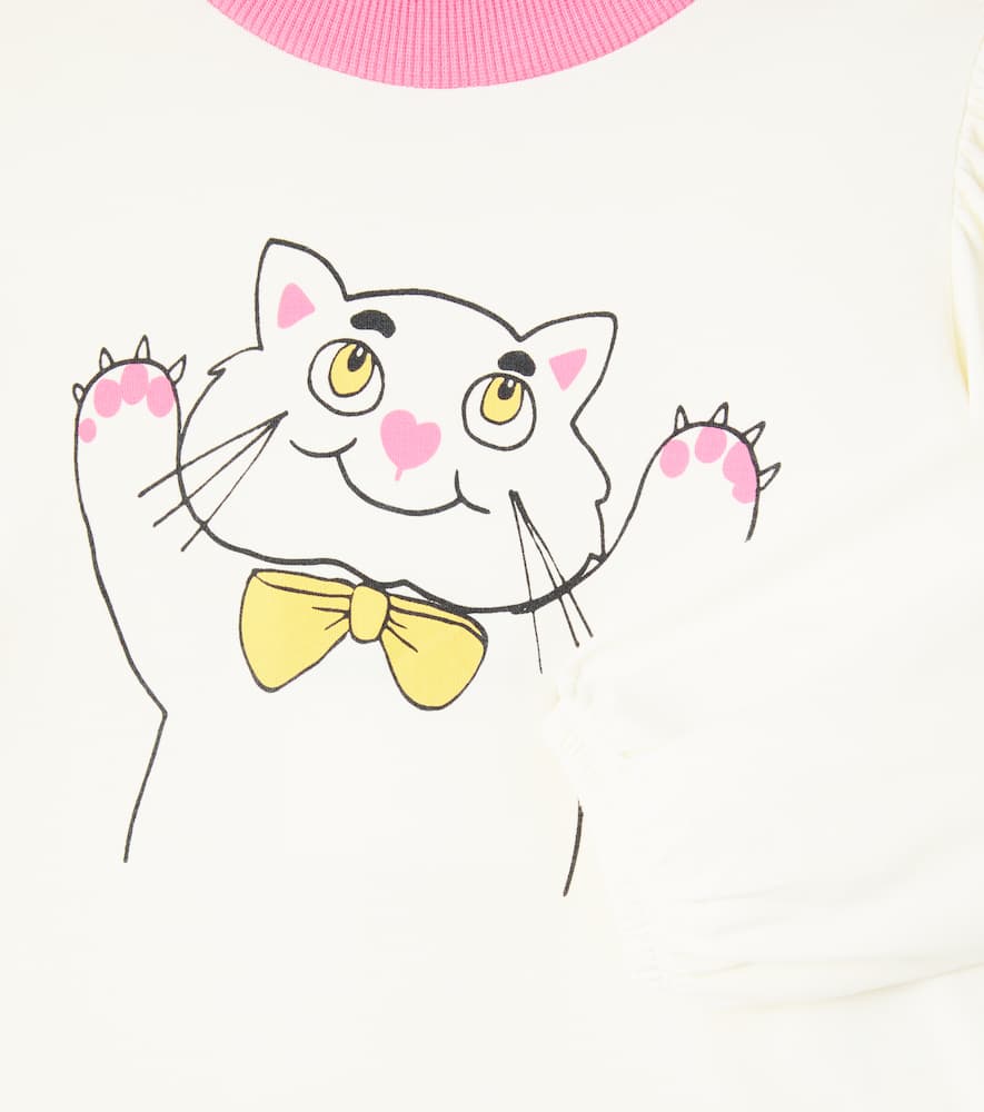 Mini Rodini Printed Cotton-blend Sweatshirt In White