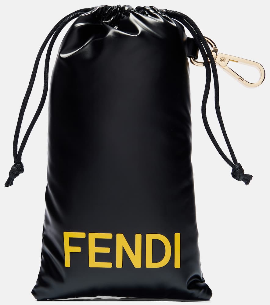 Fendi Ff Squared Aviator Glasses In Black