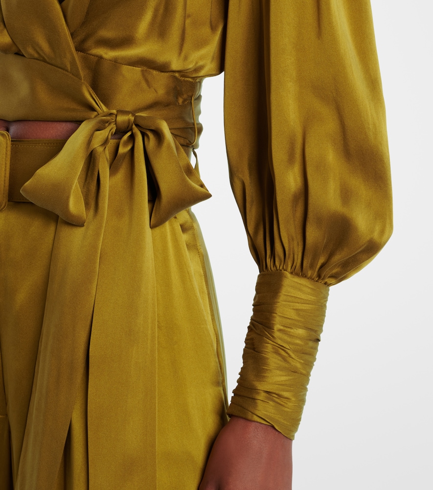  Zimmermann Zimmermann Silk Satin Wrap Top 
