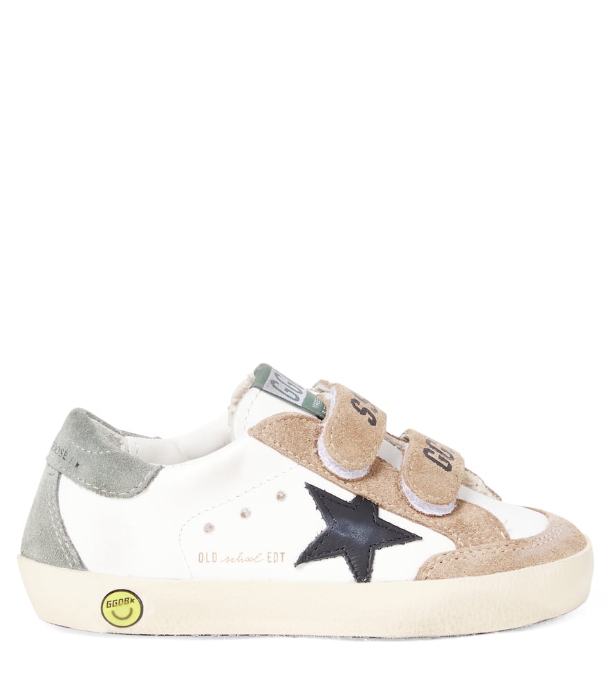 Golden Goose Old School Leather Sneakers In White