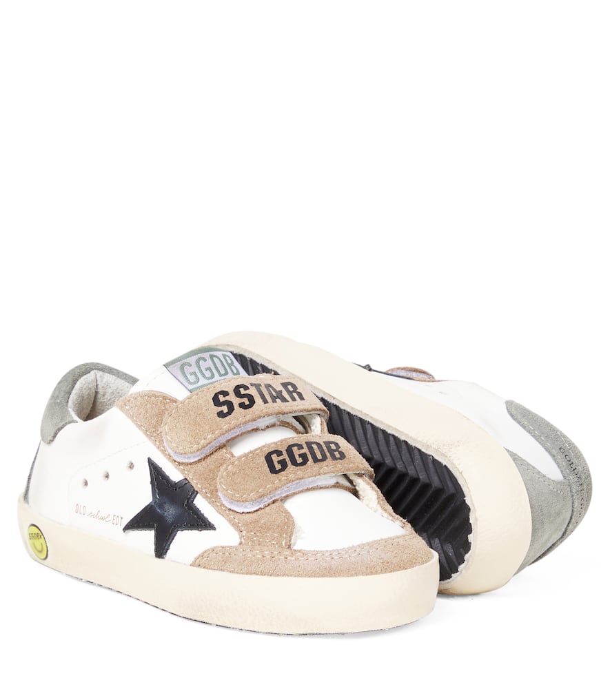 Golden Goose Old School Leather Sneakers In White