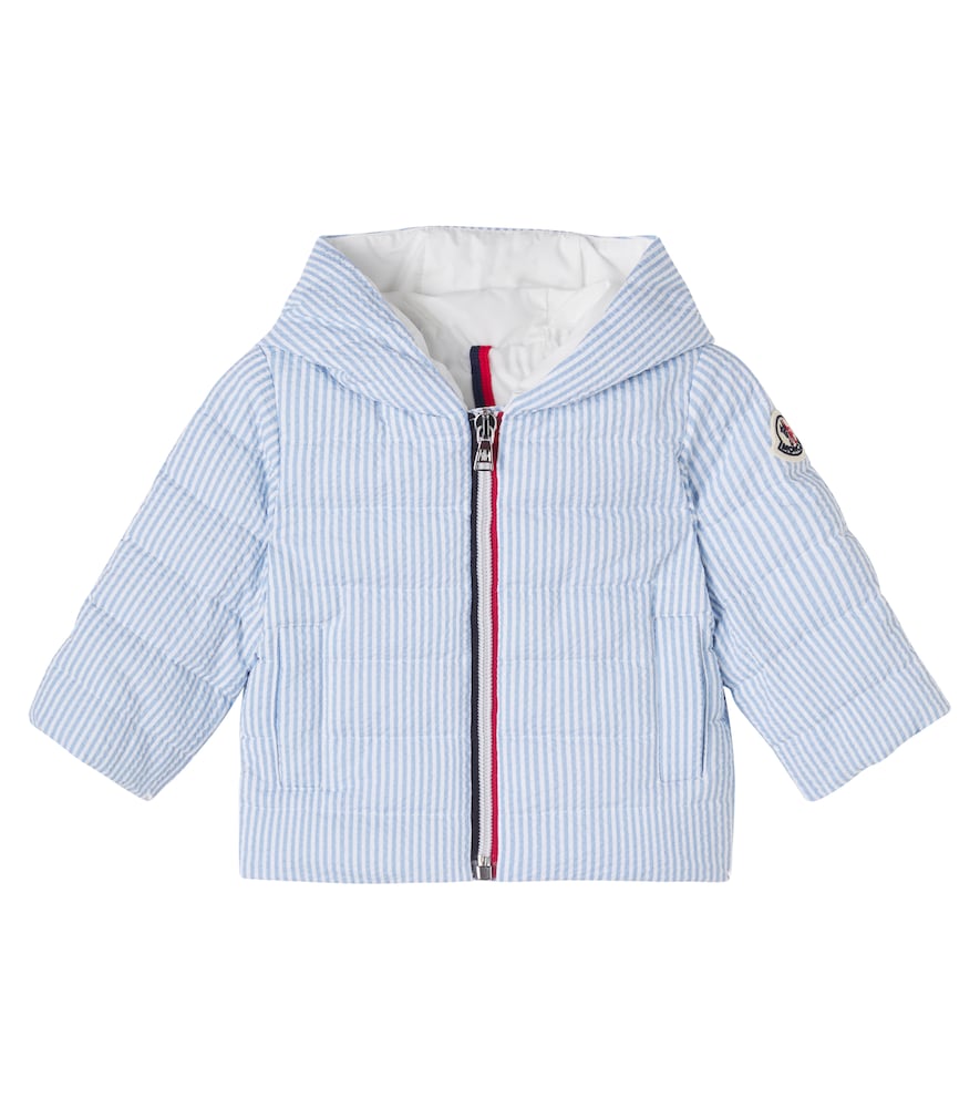 Moncler Enfant Blue Baby Striped Down Jacket M Size 24 - Mytheresa