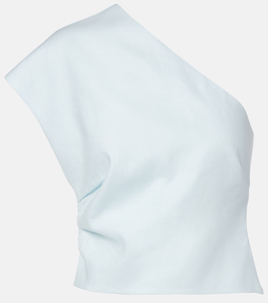 Top monospalla in lino