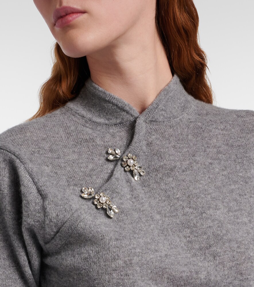  Simone Rocha Simone Rocha Embellished Cashmere Sweater 