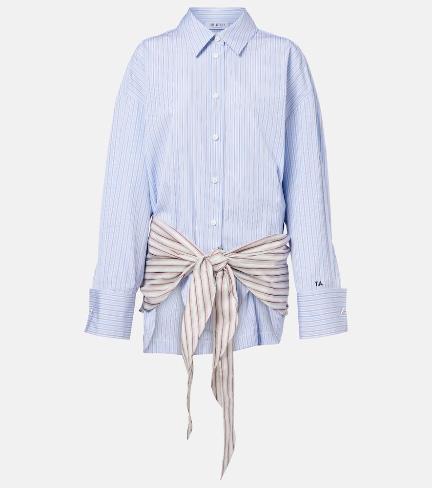The Attico Striped cotton shirt dress