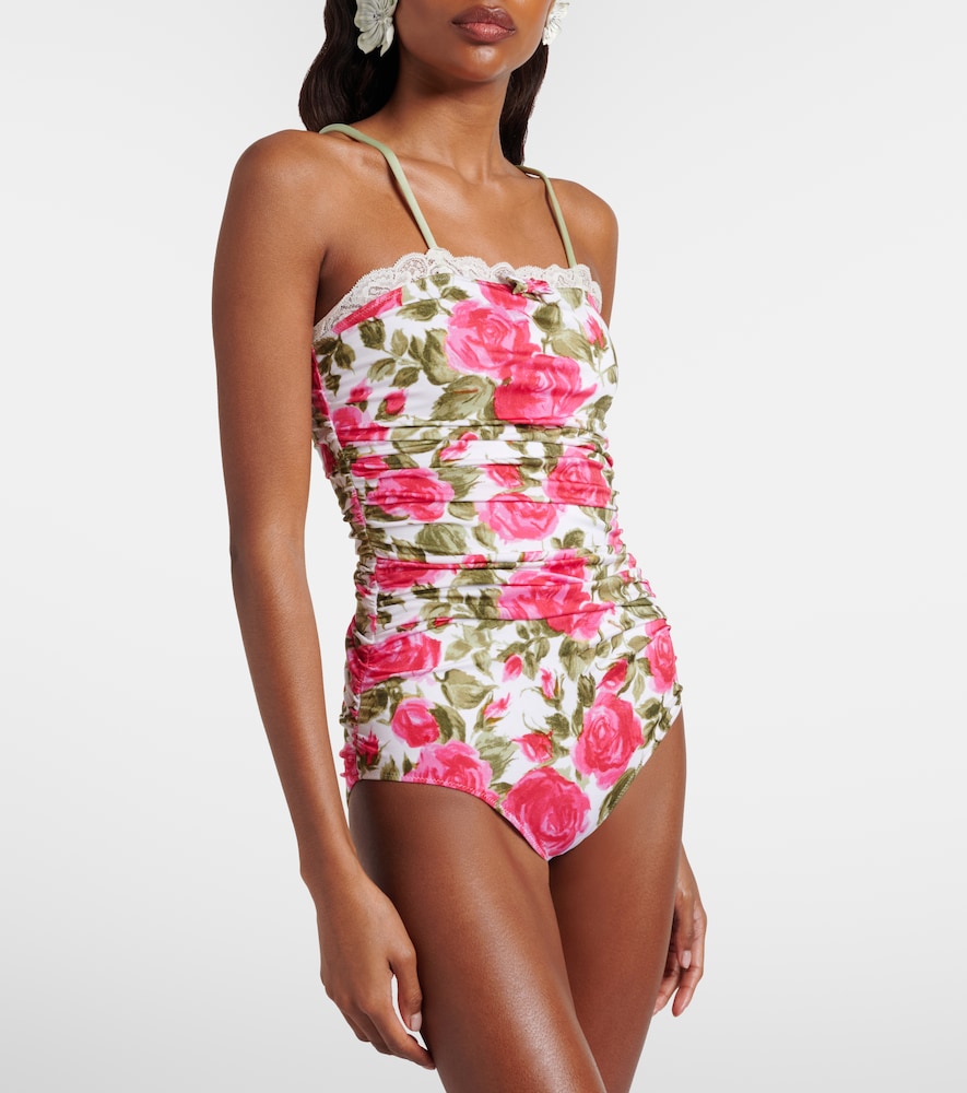  Chloe Chloe Floral Ruched Bodysuit 
