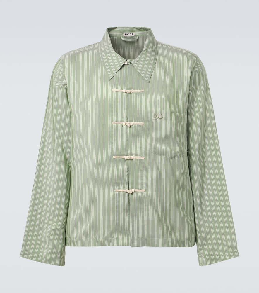 Bode Sylvan Striped Silk Shirt