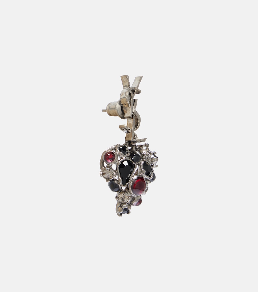  Saint Laurent Saint Laurent Cassandre Embellished Drop Earrings 