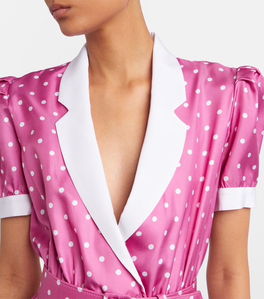  Rodarte Rodarte Midikleid Aus Seiden-twill Mit Polka-dots Und Gürtel 