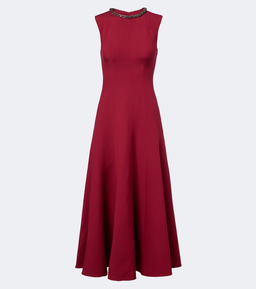 Roland Mouret Embellished wool and silk midi dress | Thumbnail 6 Roland Mouret Embellished wool and silk midi dress | Thumbnail 6