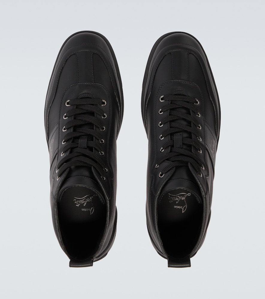 Retero Leather High-Top Sneakers