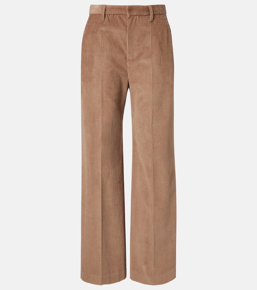 Brunello Cucinelli Women's Beige Monili Cotton Corduroy Wide-Leg Pants UK Size 2 - Mytheresa