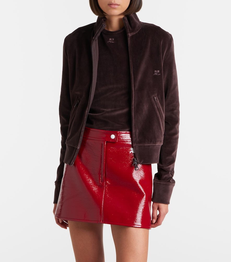 Courrèges Cotton-Blend Velvet Track Jacket