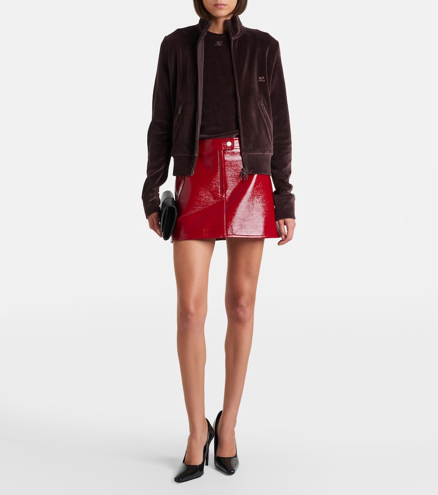 Courrèges Cotton-Blend Velvet Track Jacket