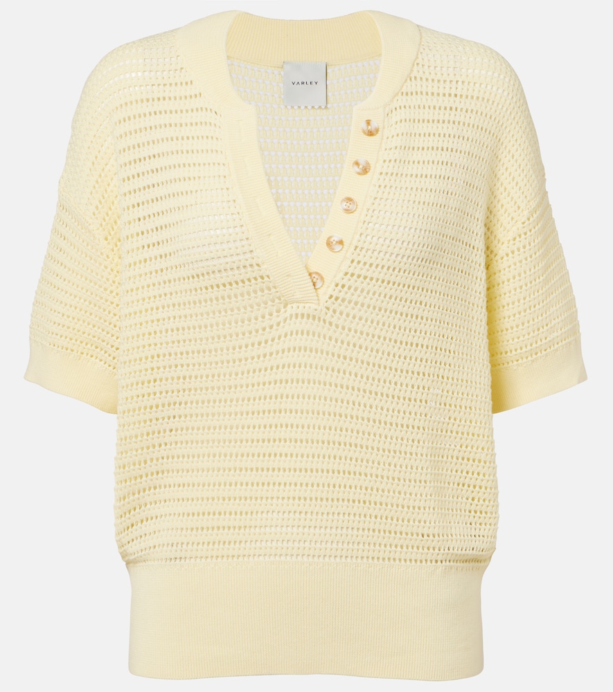 Callie Open-Knit Cotton Top