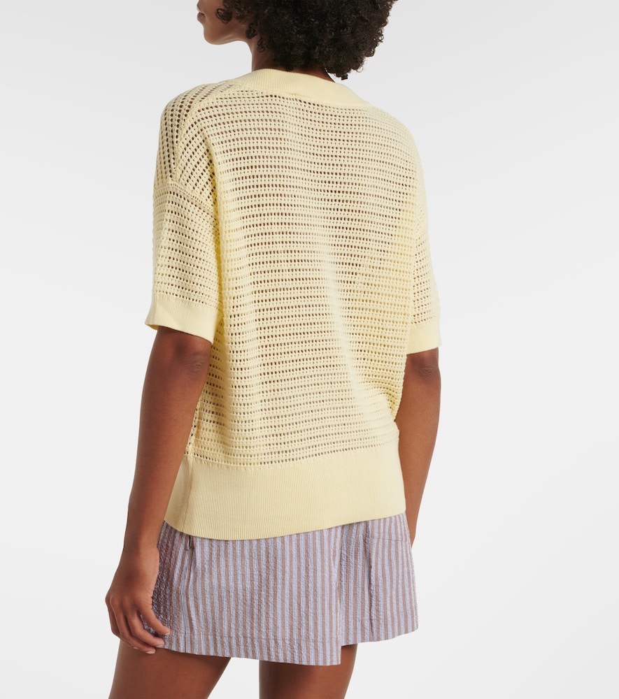 Callie Open-Knit Cotton Top