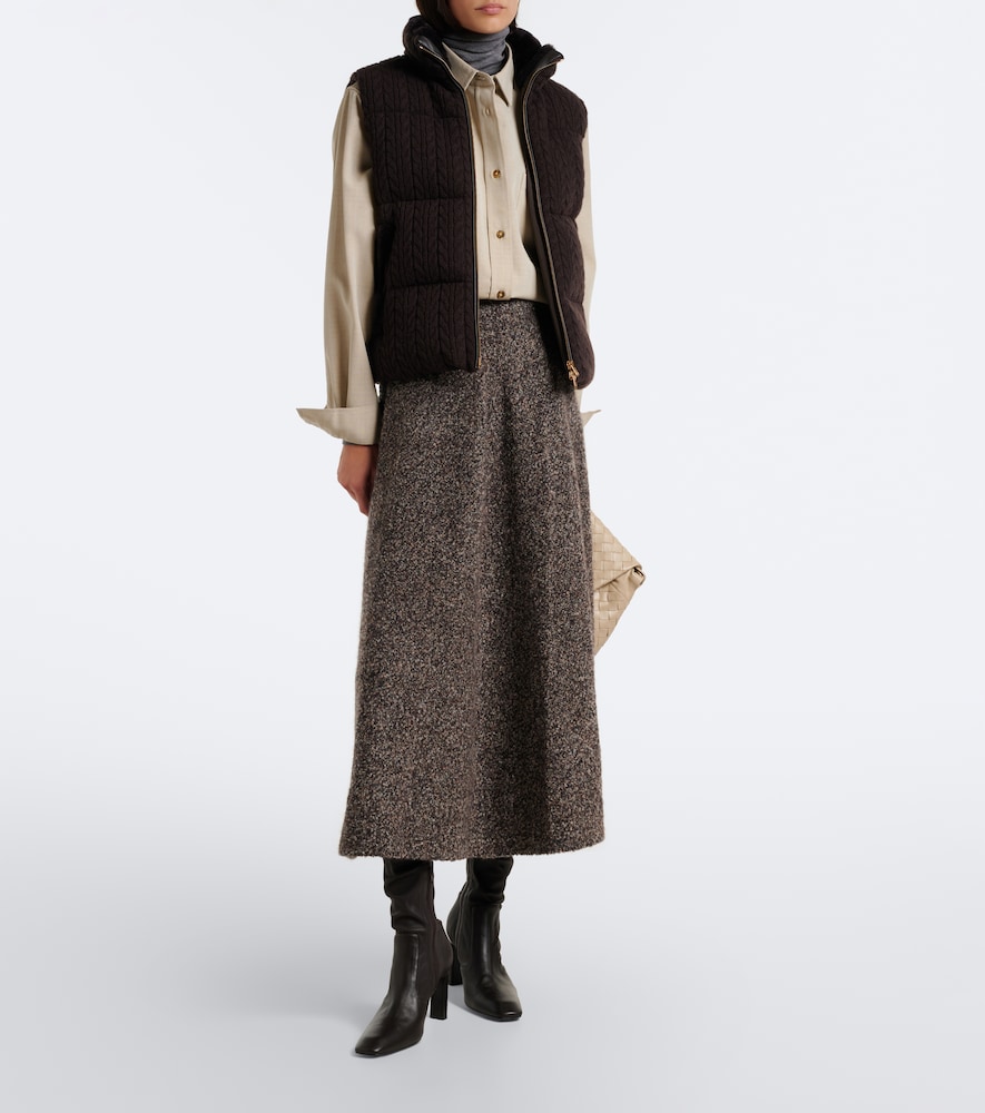 Cable-Knit Cashmere Puffer Vest
